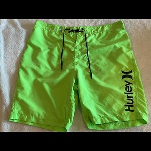 Hurley men’s neon green board shorts